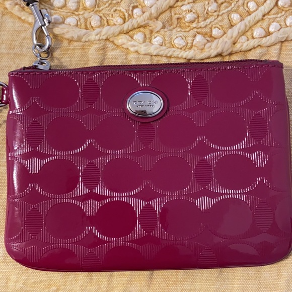 Coach Berry Corner Zip Wristlet - Picture 2 of 10
